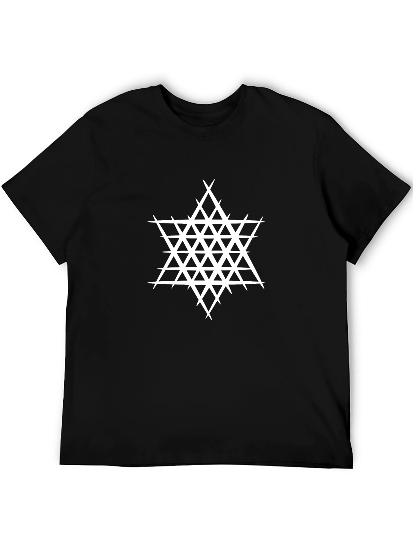 Geometric Star Black T-Shirt
