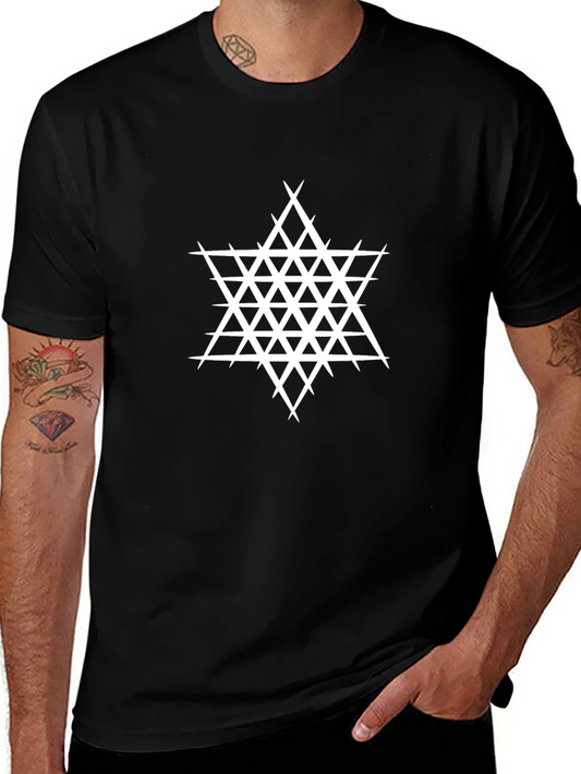 Geometric Star Black T-Shirt