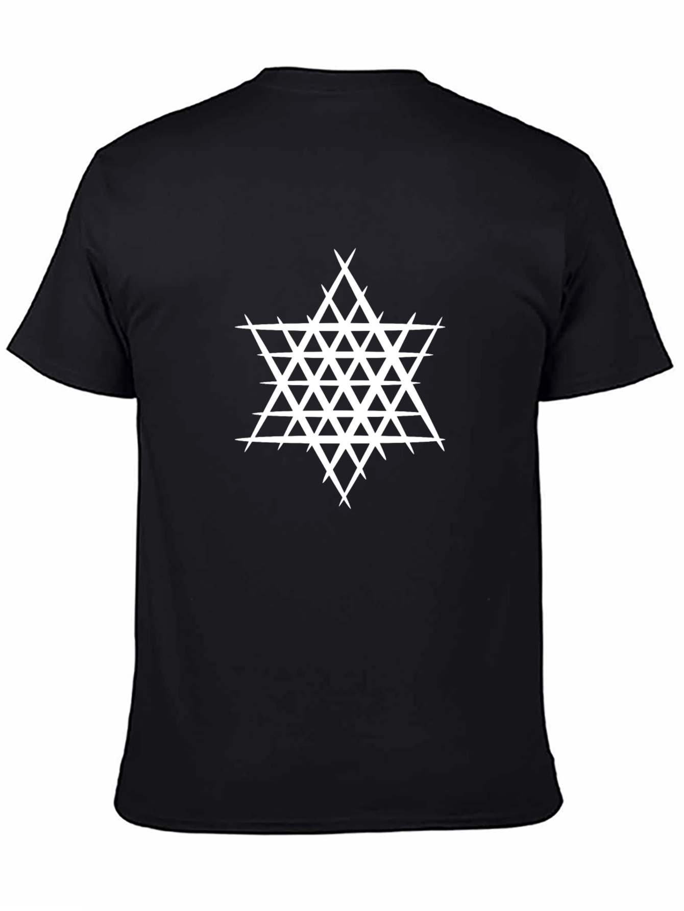 Geometric Star Black T-Shirt