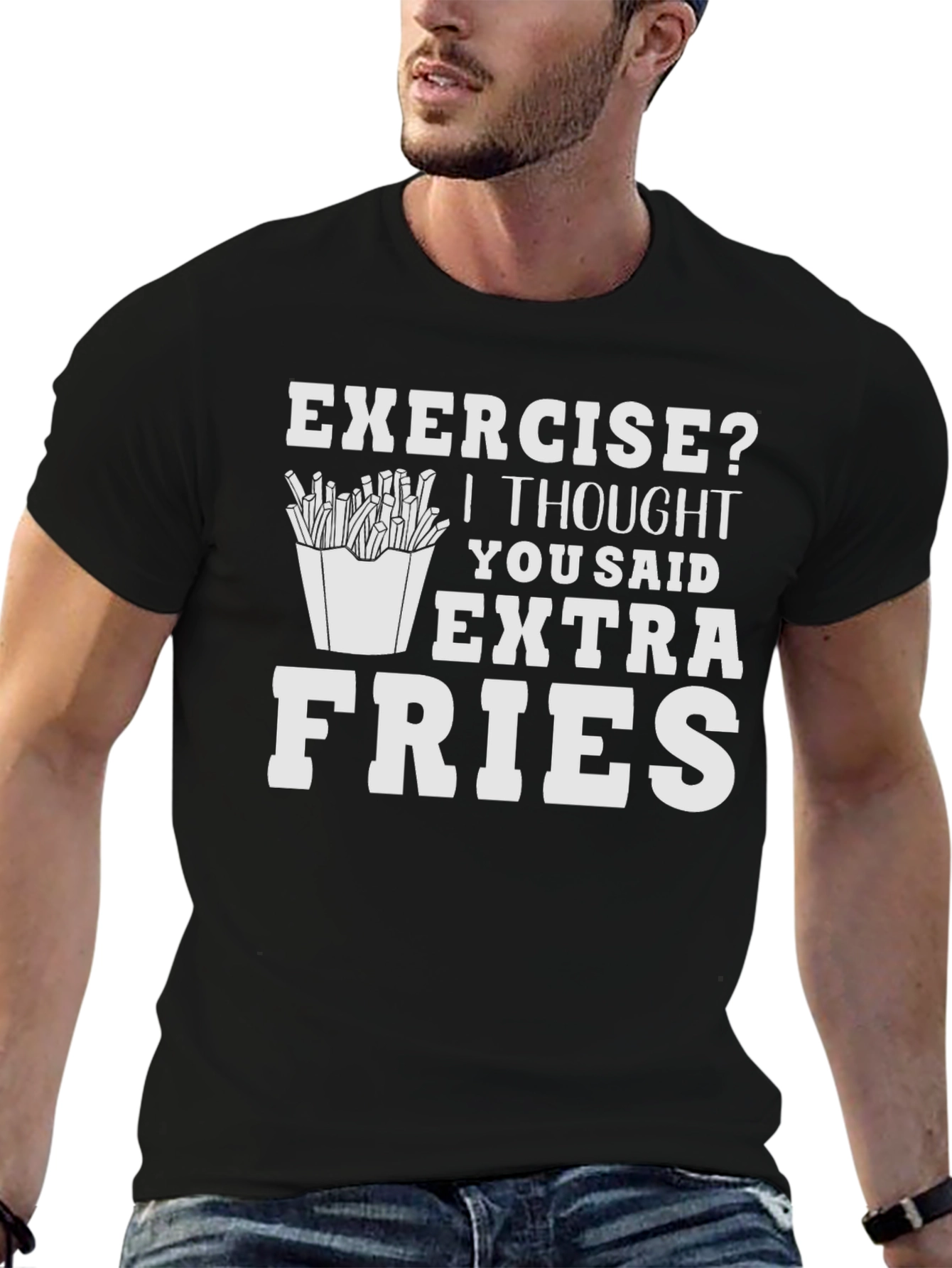 Extra Fries T-Shirt - Funny Foodie Tee