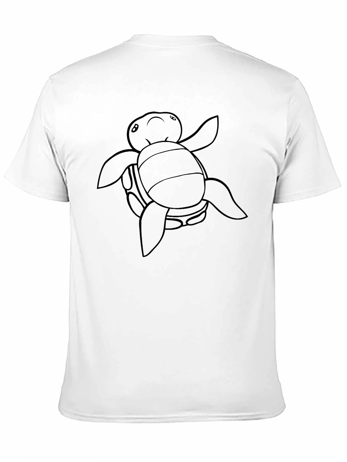 Turtle Outline Graphic Black T-Shirt