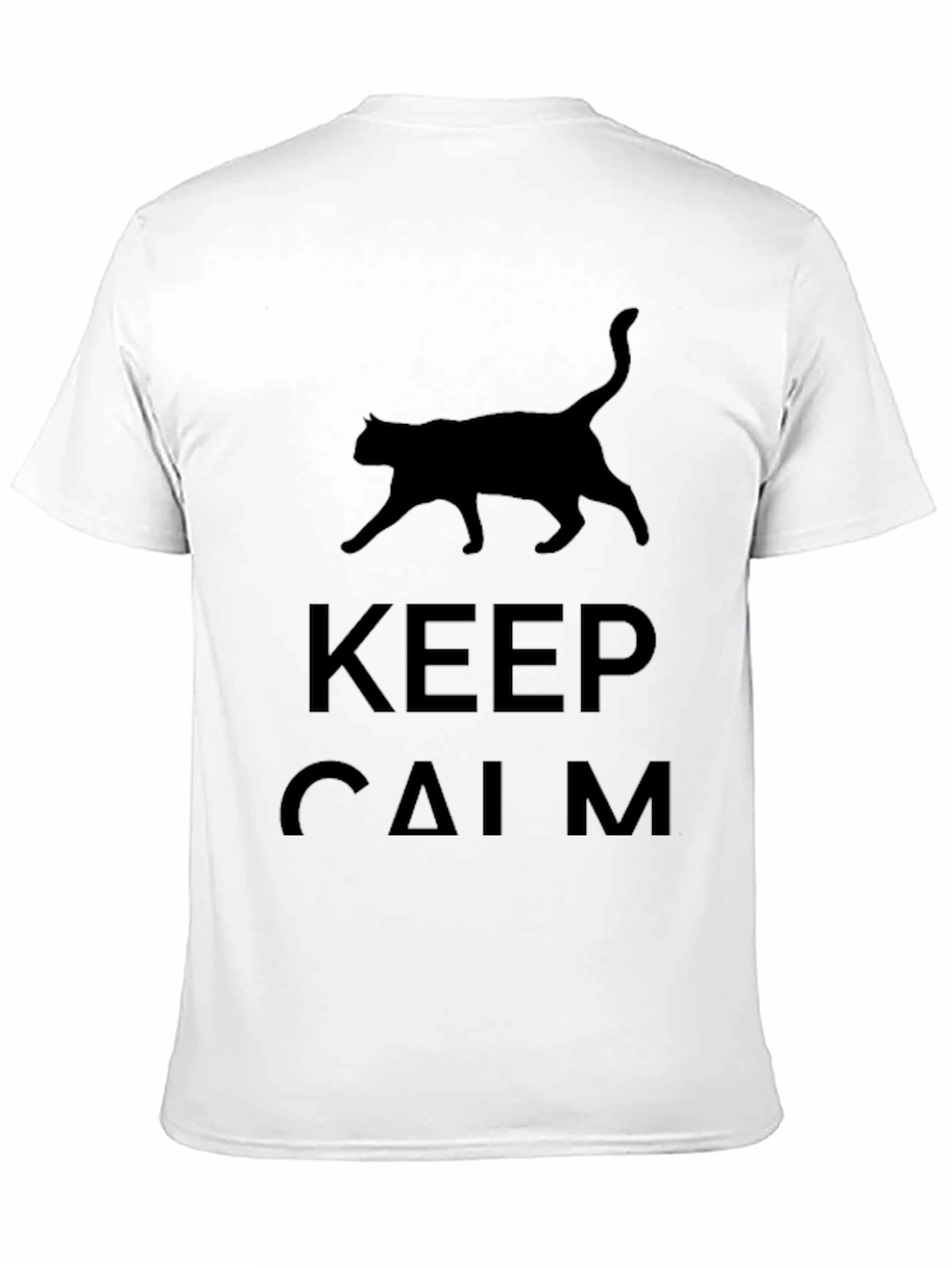 Keep Calm Cat T-Shirt - Black