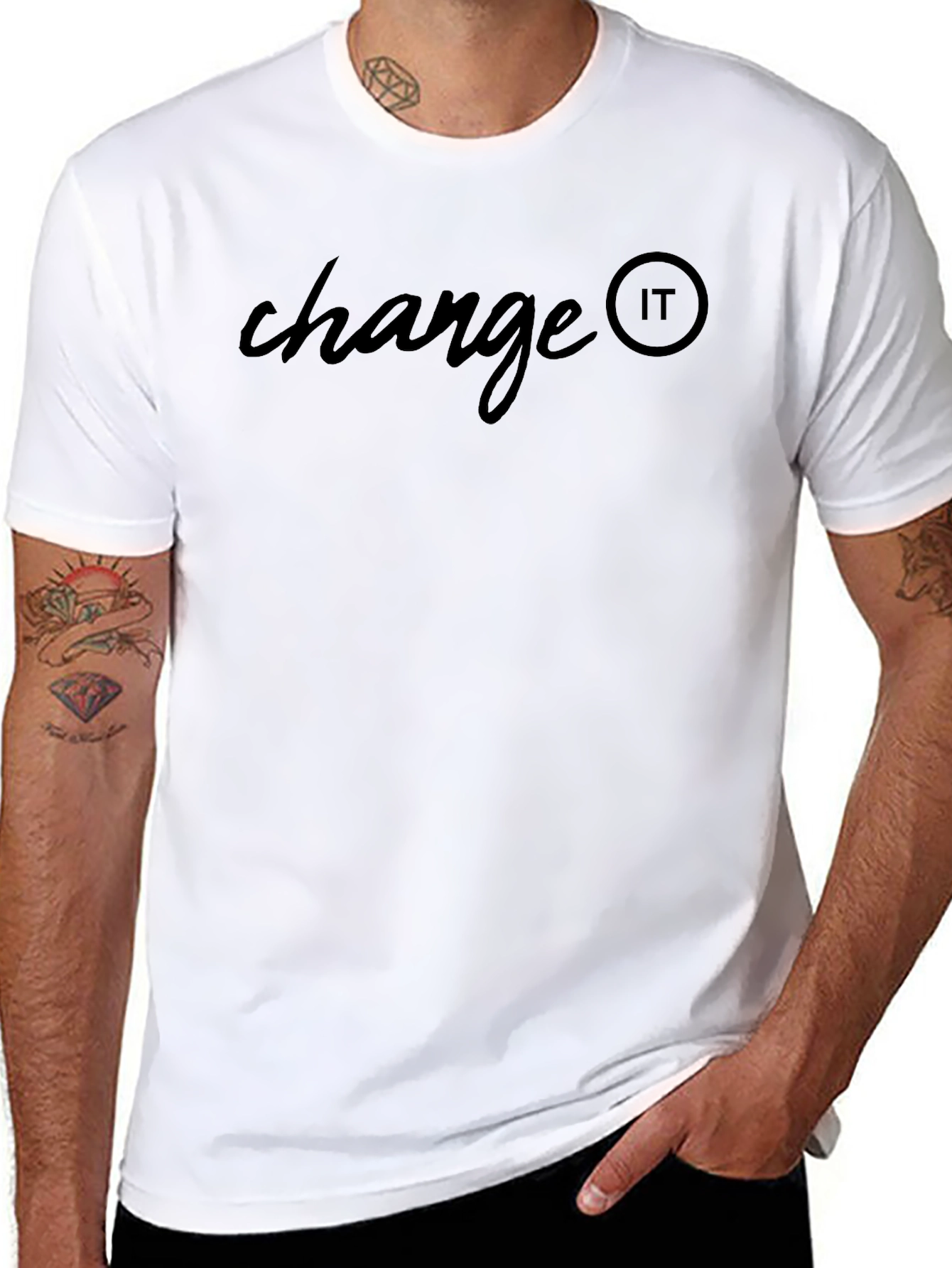 Change IT Black Crew Neck T-Shirt