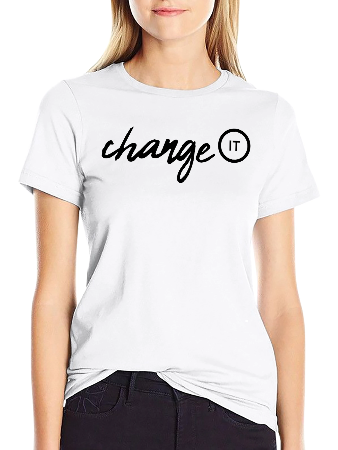 Change IT Black Crew Neck T-Shirt