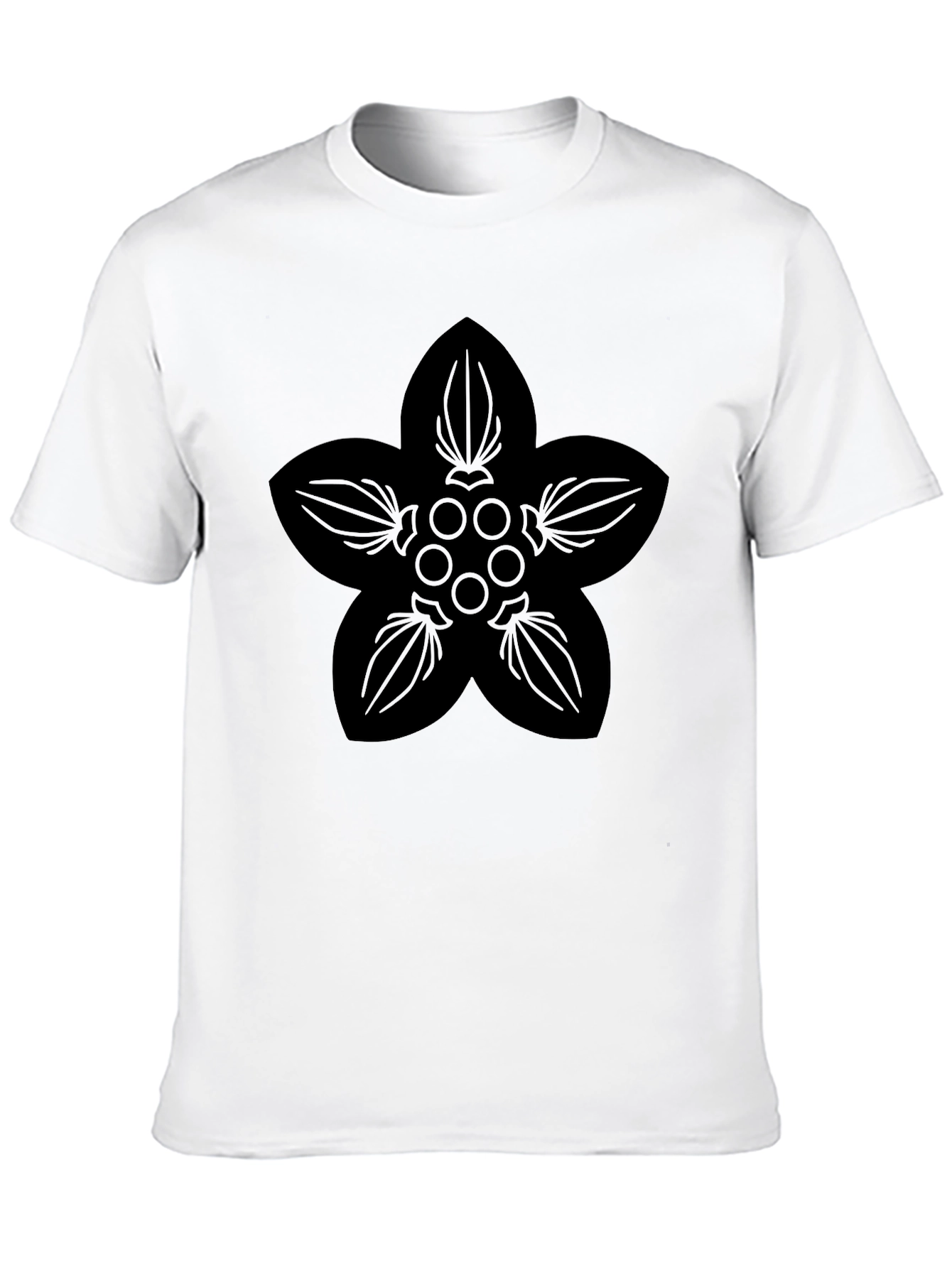 Black Floral Graphic Tee - Casual Style