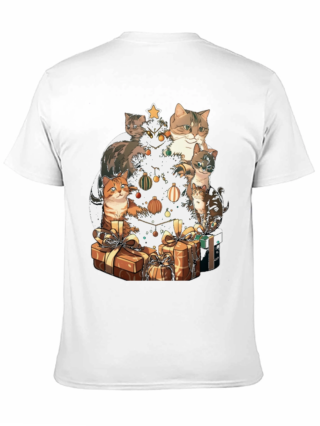 Festive Cat Christmas Tree T-Shirt