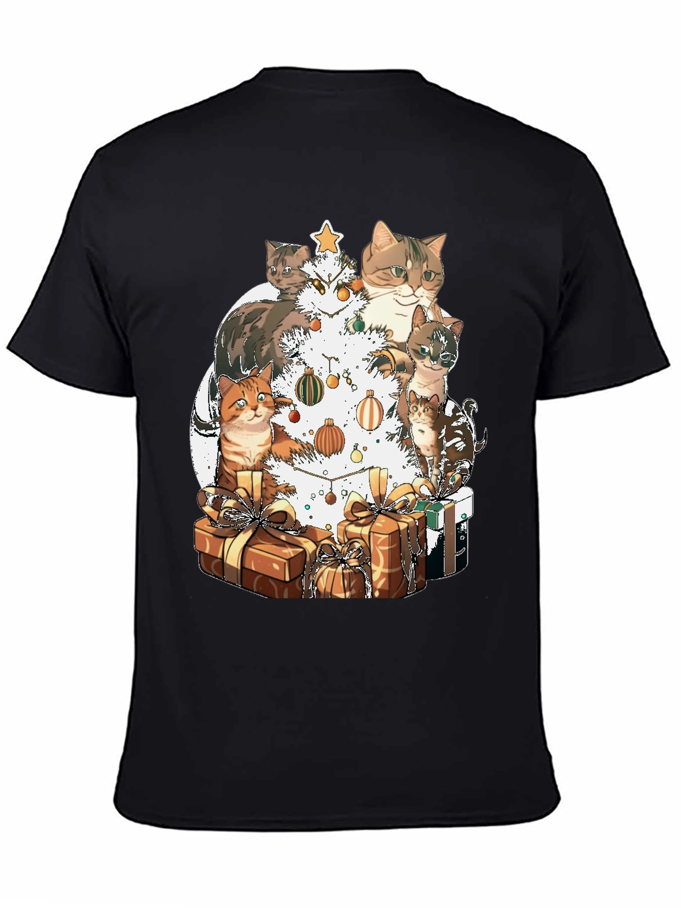 Festive Cat Christmas Tree T-Shirt