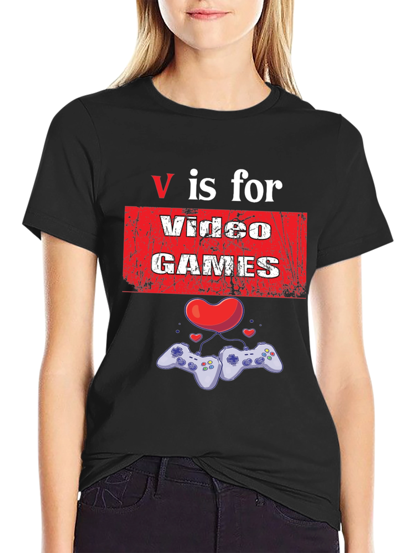V is for Video Games Graphic T-Shirt