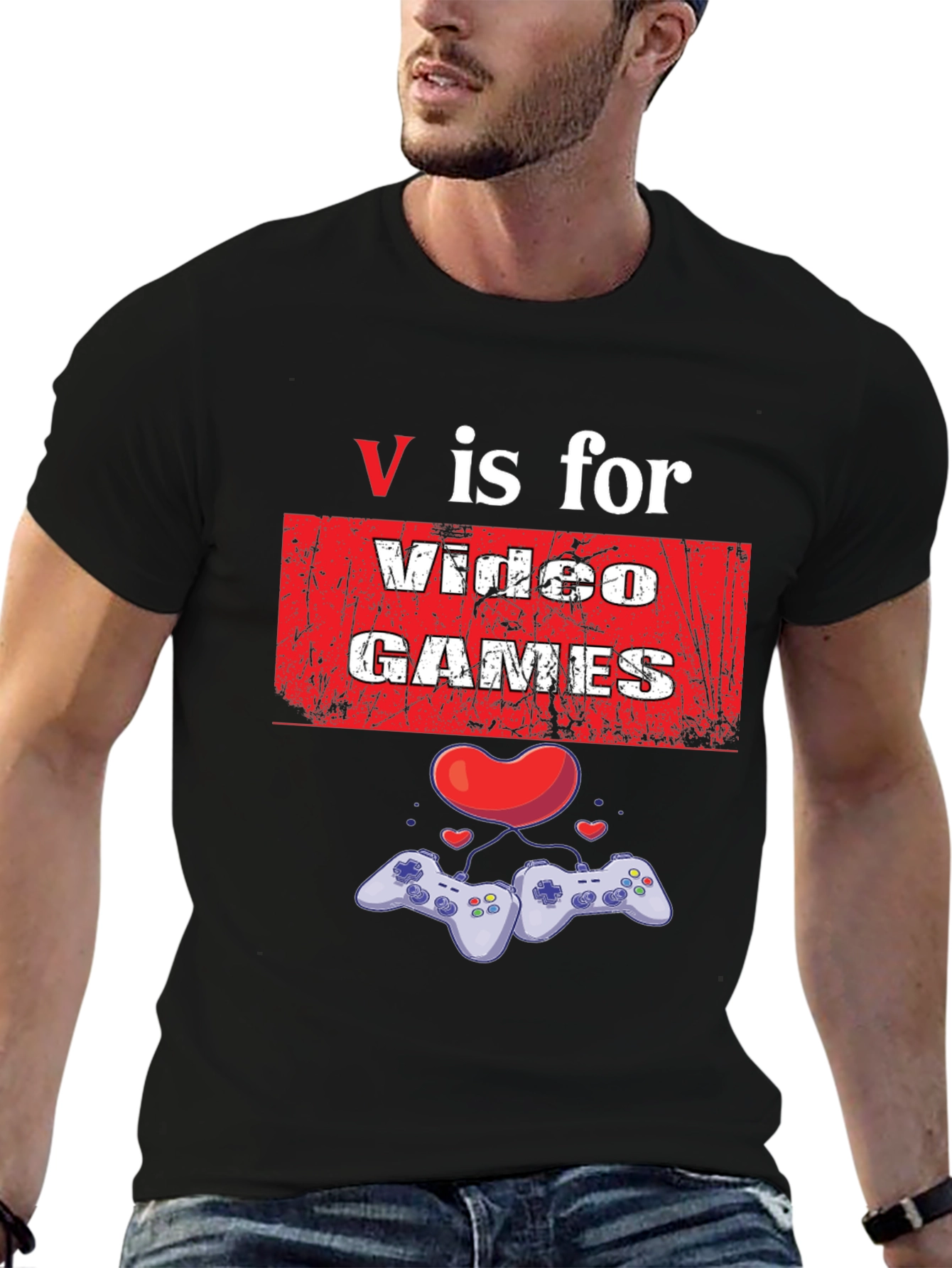 V is for Video Games Graphic T-Shirt