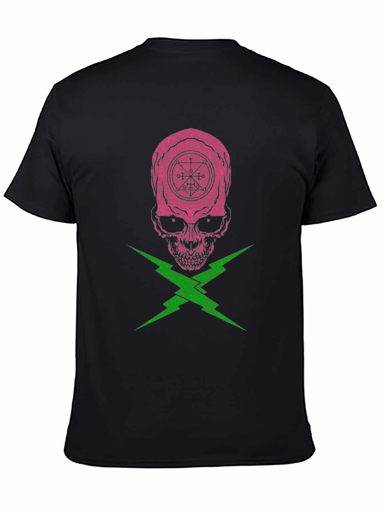 Skull and Lightning Bolt Graphic Tee