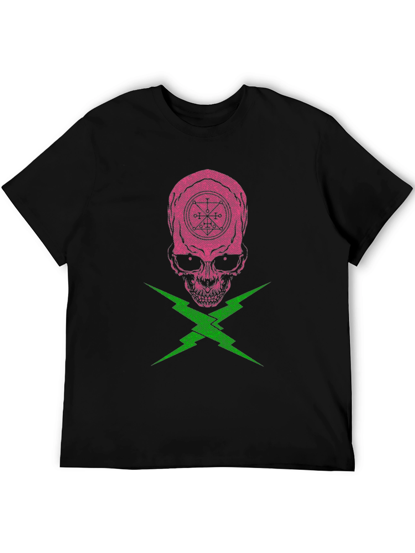 Skull and Lightning Bolt Graphic Tee