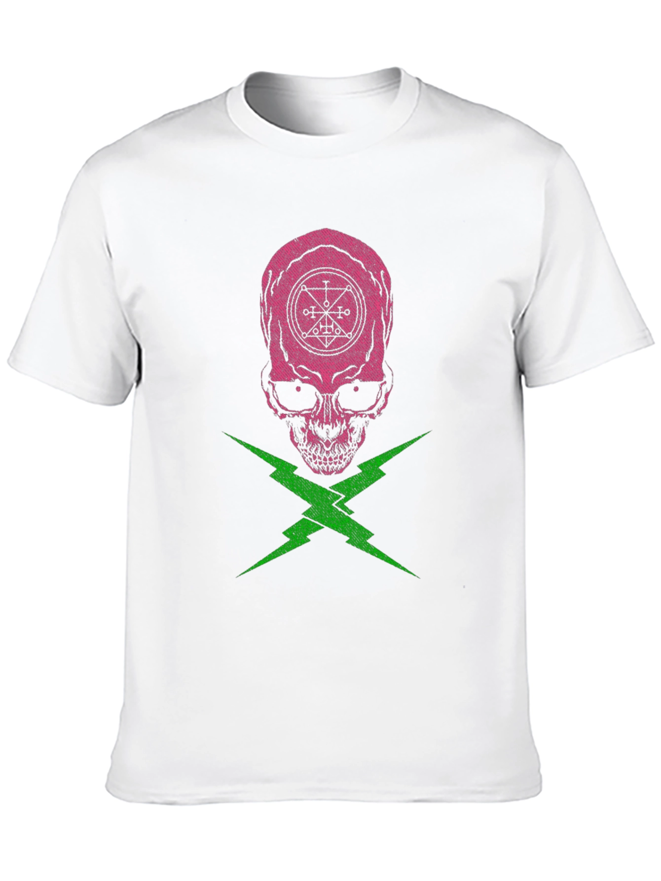 Skull and Lightning Bolt Graphic Tee