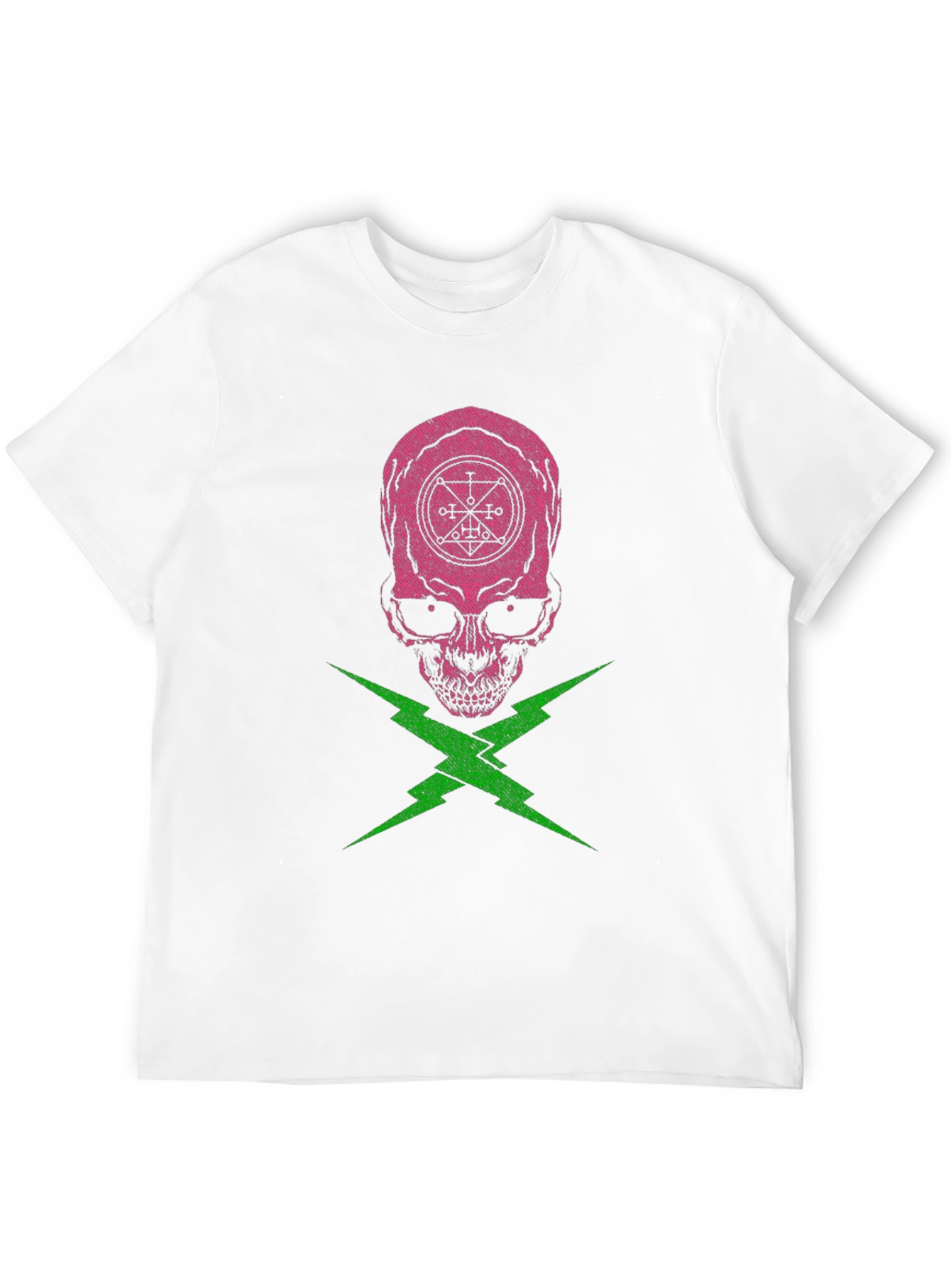 Skull and Lightning Bolt Graphic Tee