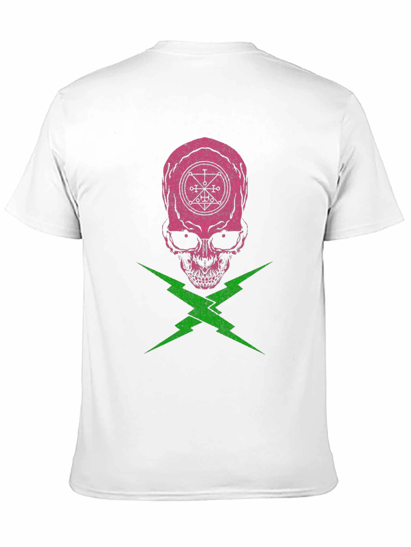 Skull and Lightning Bolt Graphic Tee