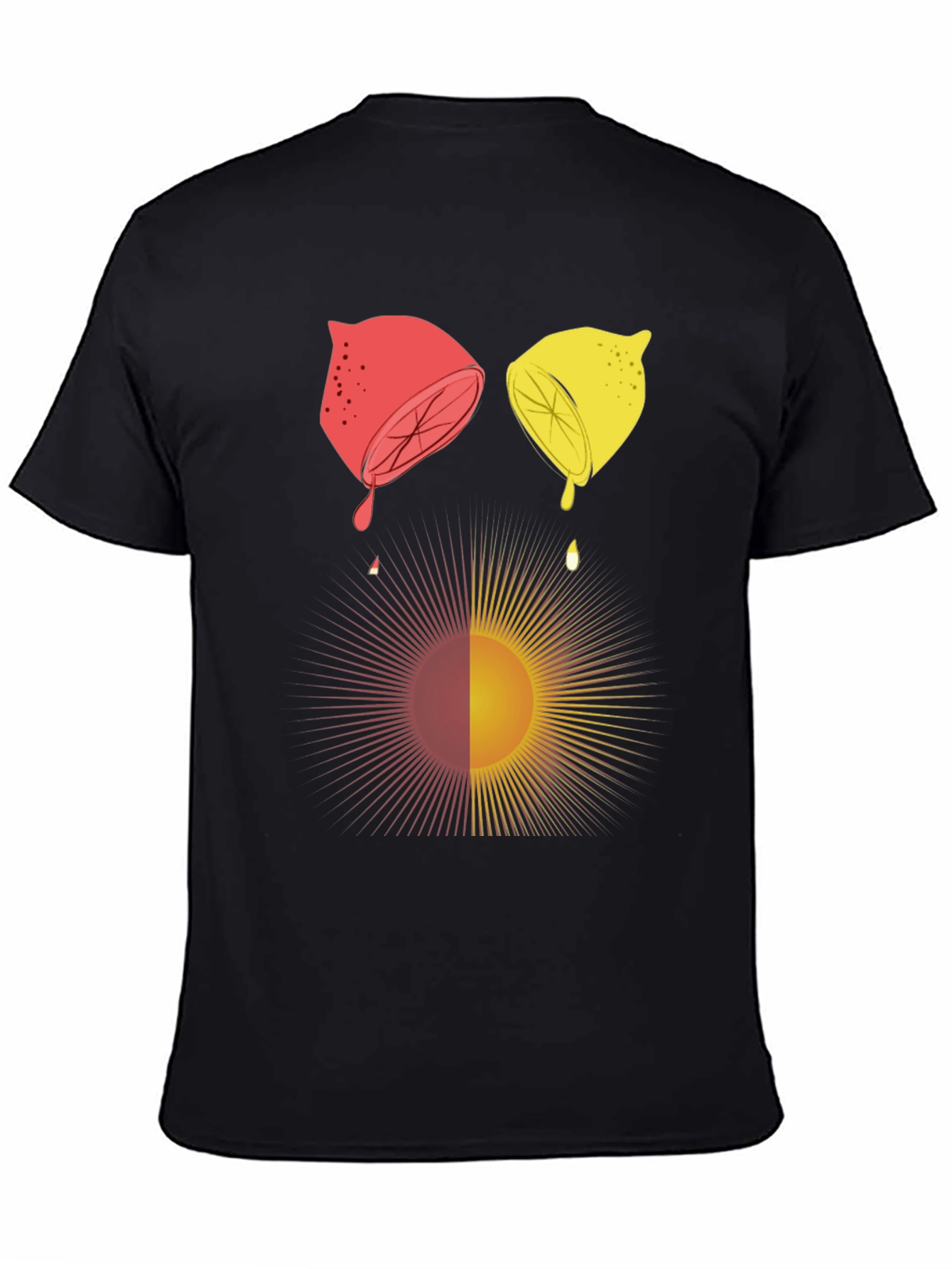 Citrus Sun Graphic Tee - Unisex Black T-Shirt