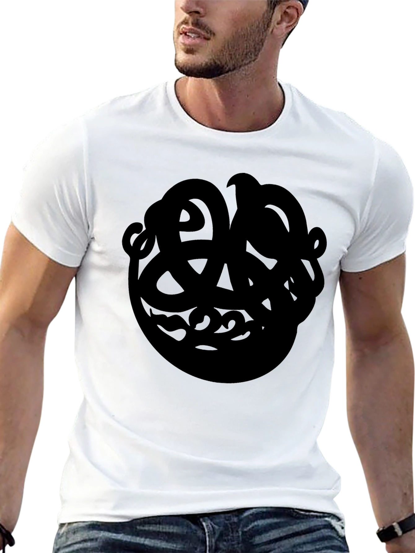 Abstract Design Black T-Shirt