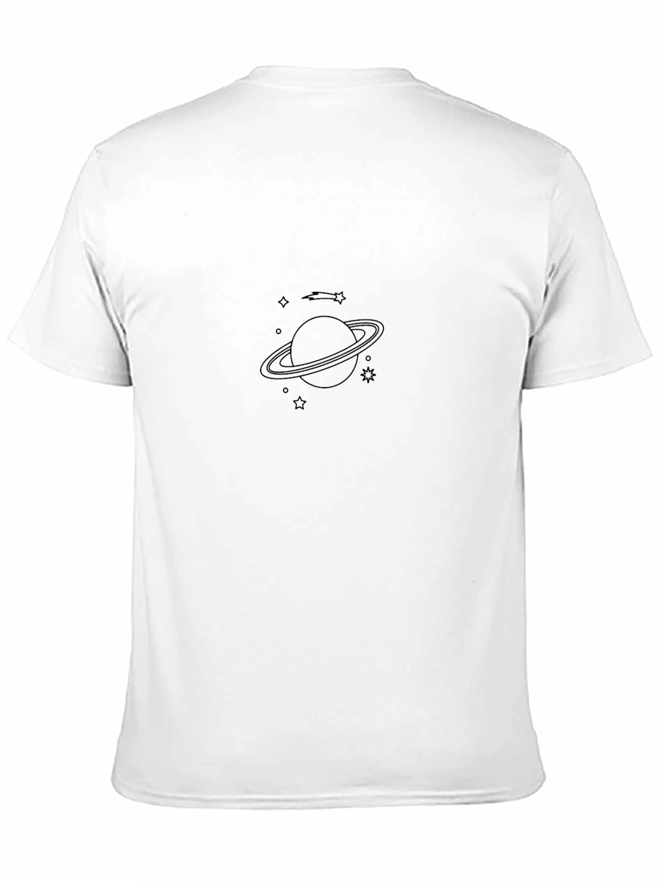 Stylish Black Planet Graphic T-Shirt