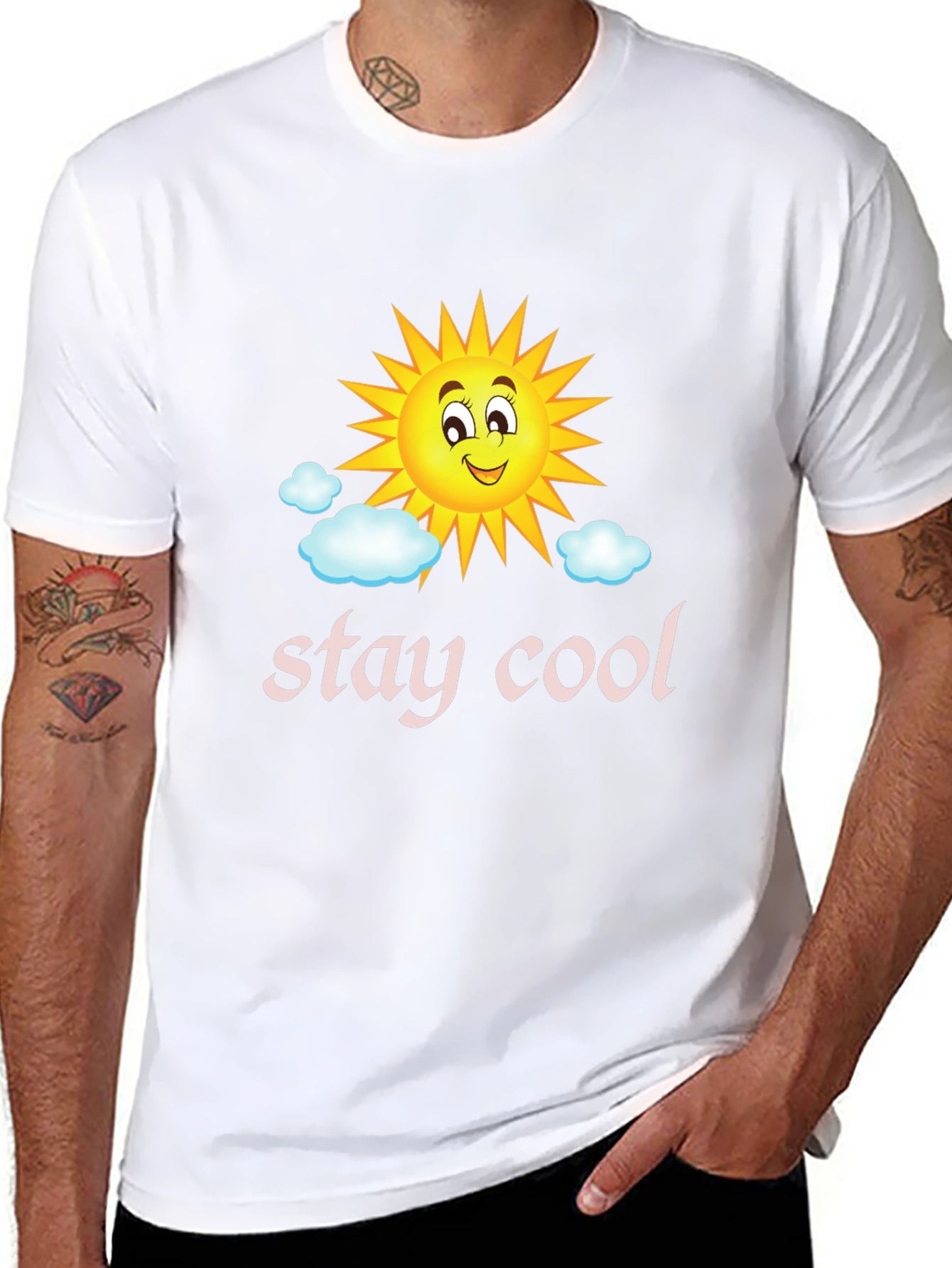Stay Cool Sun Graphic Tee - Black T-Shirt
