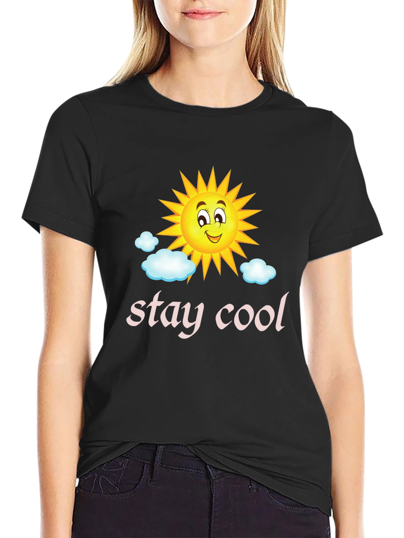 Stay Cool Sun Graphic Tee - Black T-Shirt