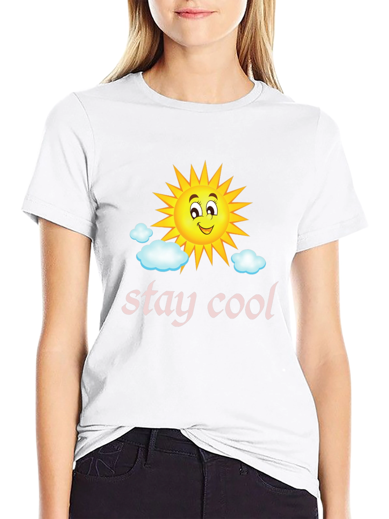 Stay Cool Sun Graphic Tee - Black T-Shirt