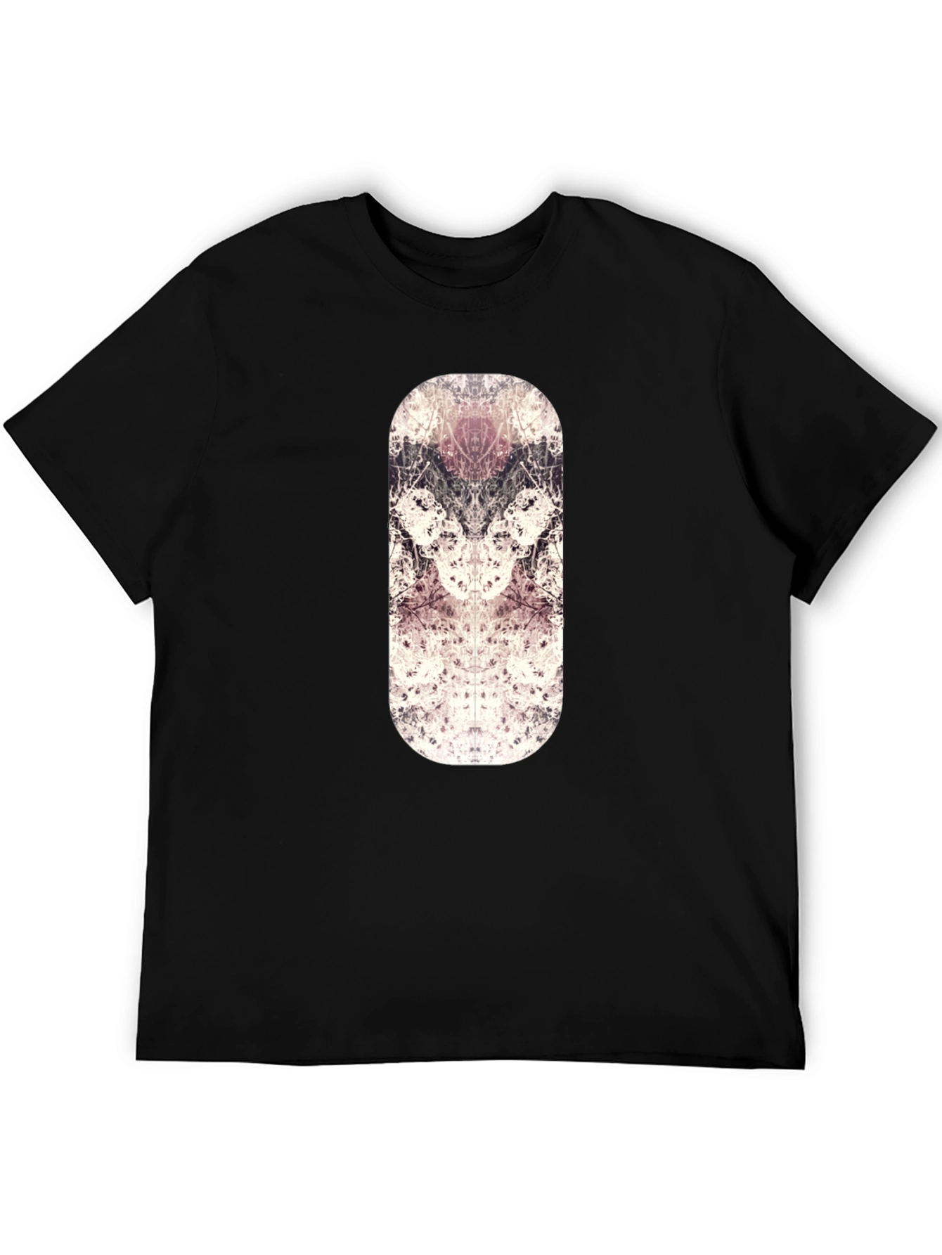 Abstract Art Graphic Print Black T-Shirt