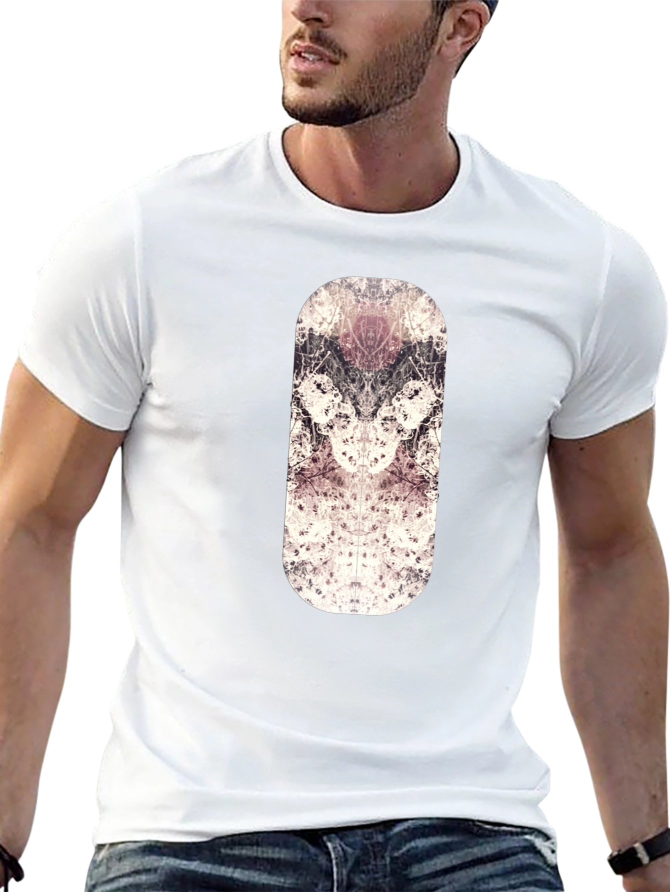 Abstract Art Graphic Print Black T-Shirt