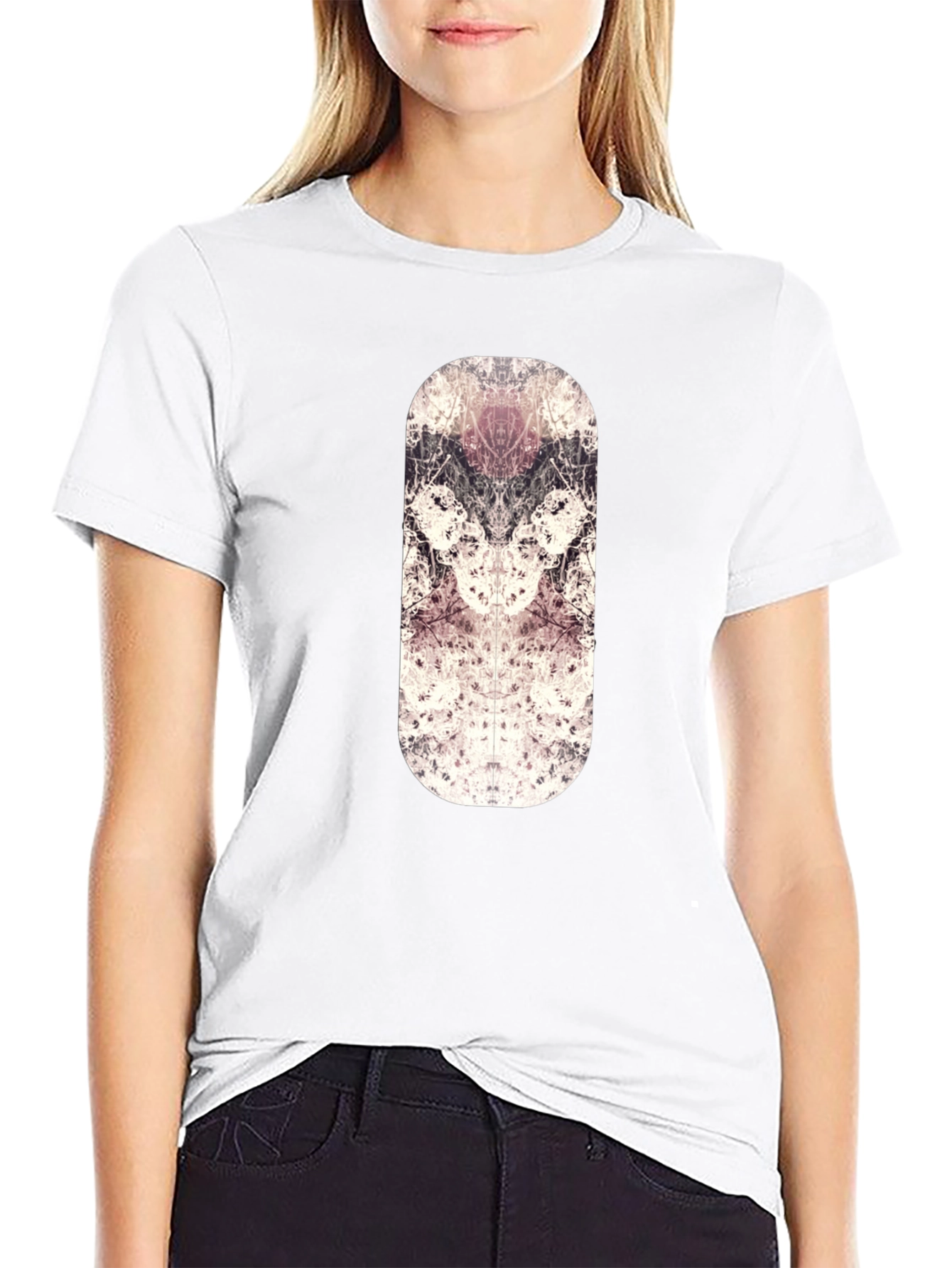 Abstract Art Graphic Print Black T-Shirt