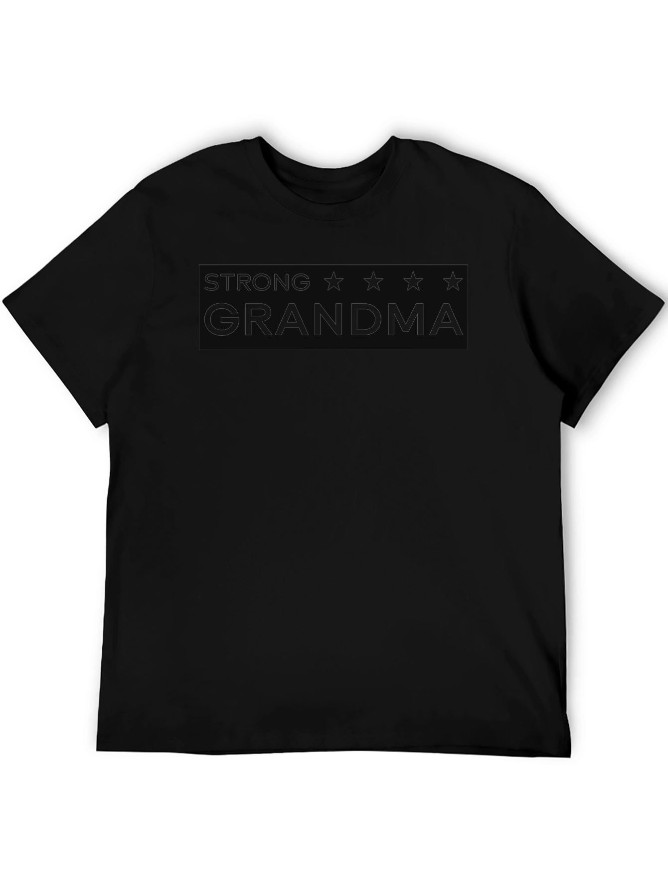 Strong Grandma Graphic T-Shirt - Black