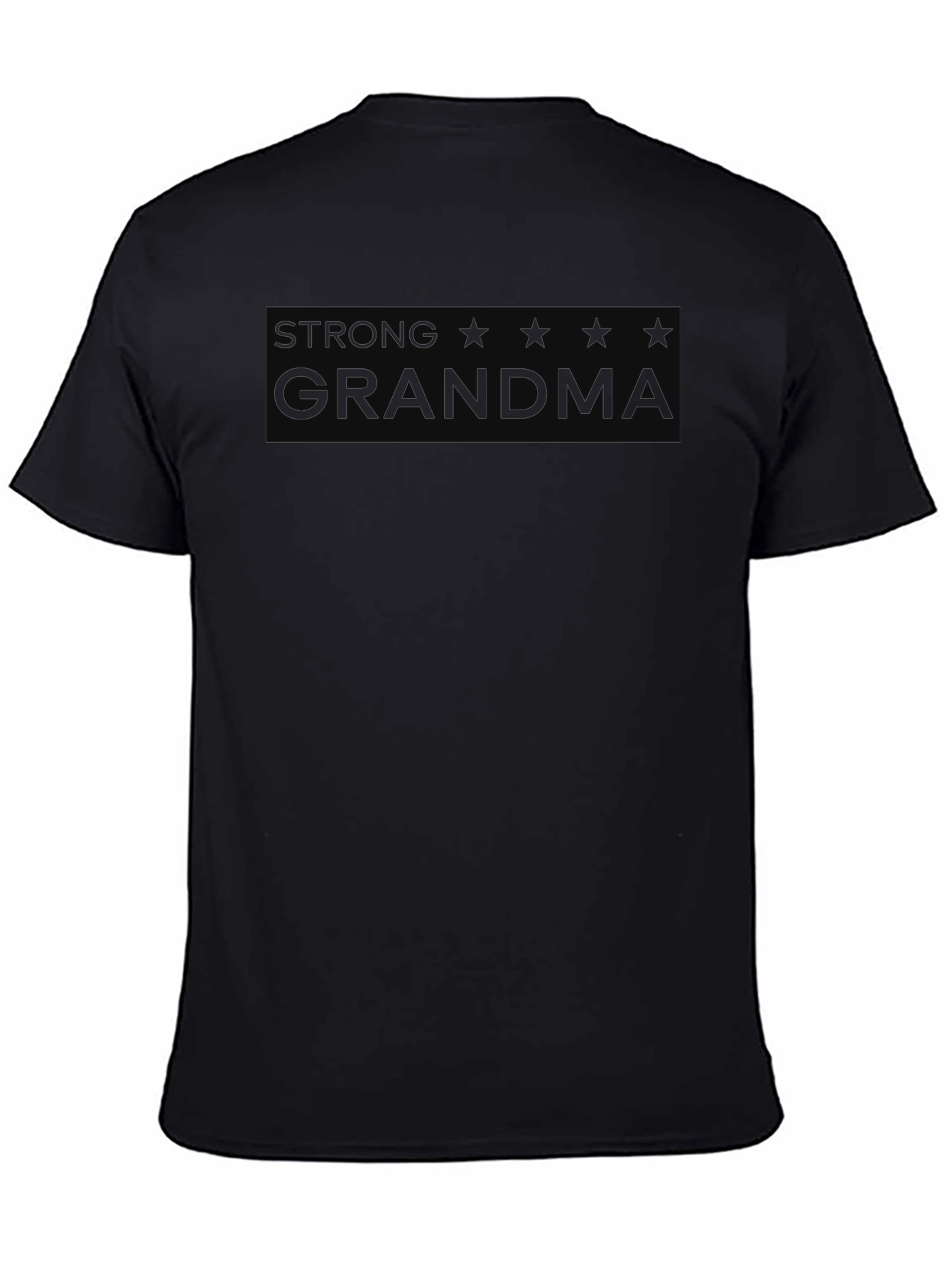 Strong Grandma Graphic T-Shirt - Black