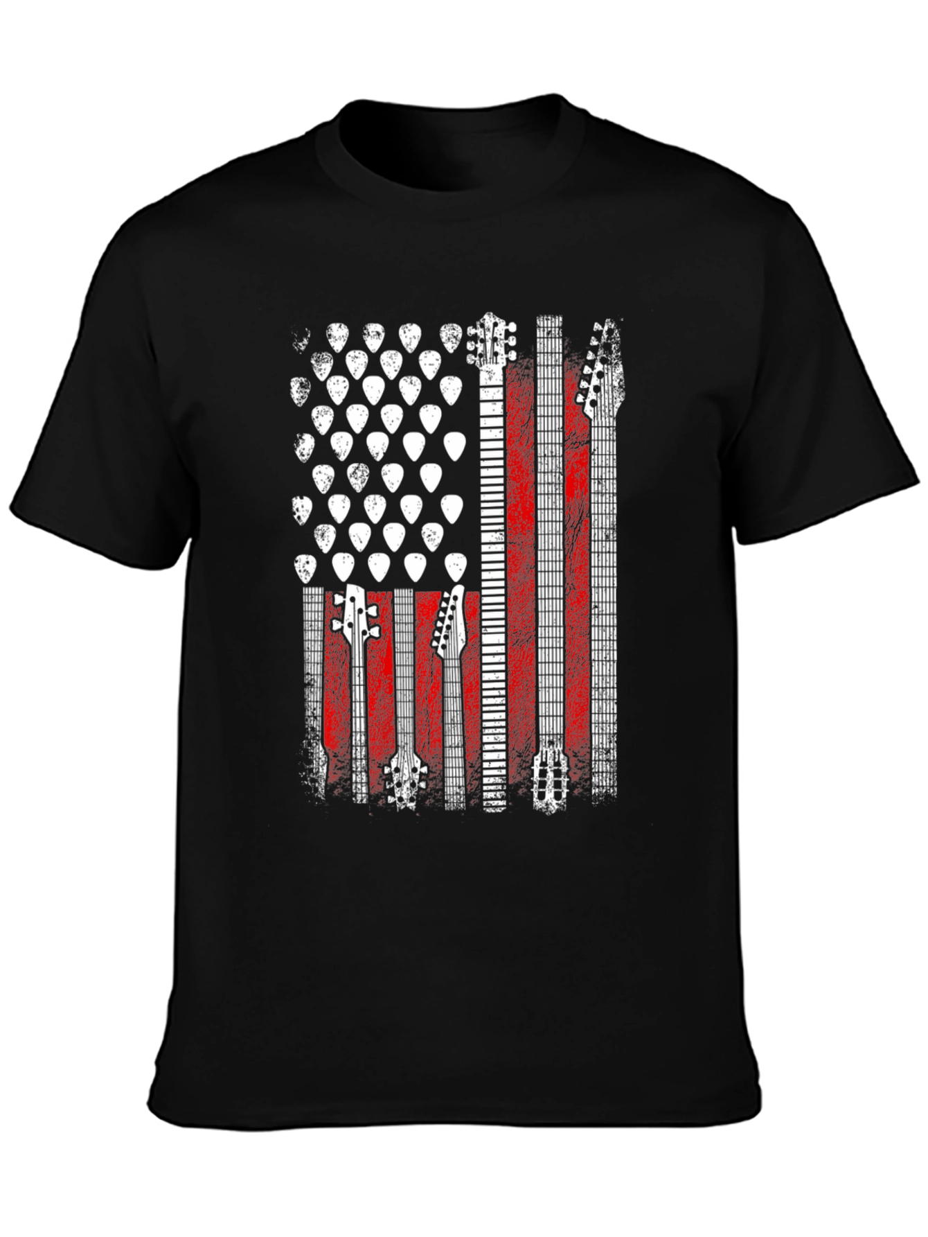 Guitar American Flag Graphic Tee