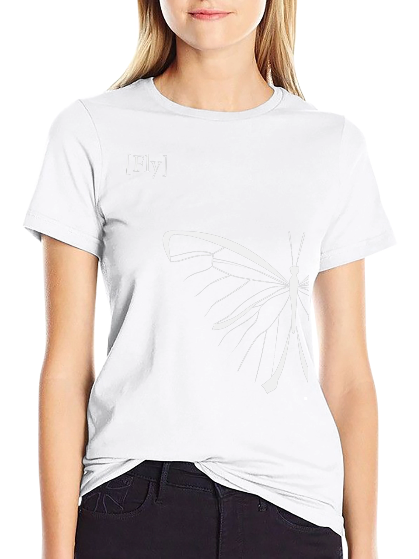 Fly Butterfly Graphic Tee - Modern Style