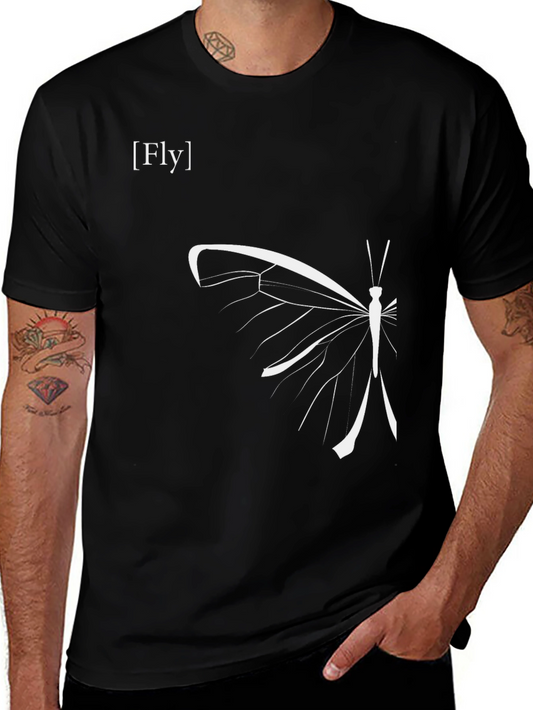 Fly Butterfly Graphic Tee - Modern Style