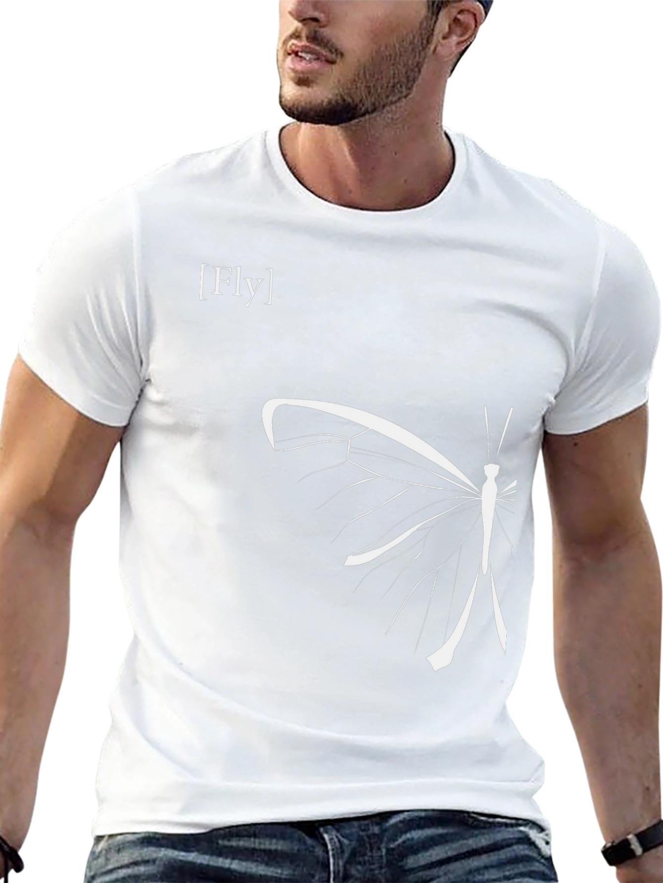 Fly Butterfly Graphic Tee - Modern Style