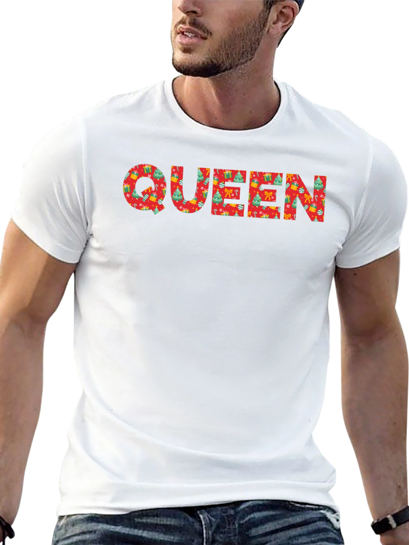 Festive Queen Christmas Pattern T-Shirt