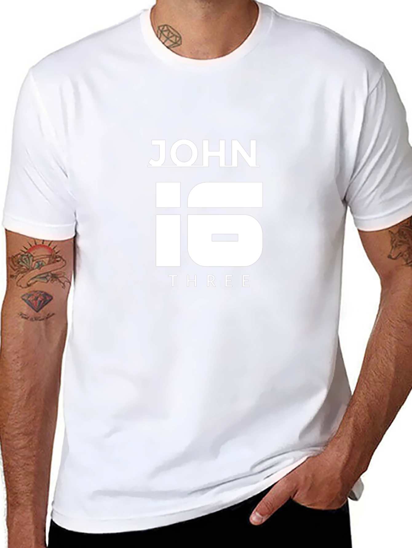 John 3:16 Graphic Tee - Black T-Shirt