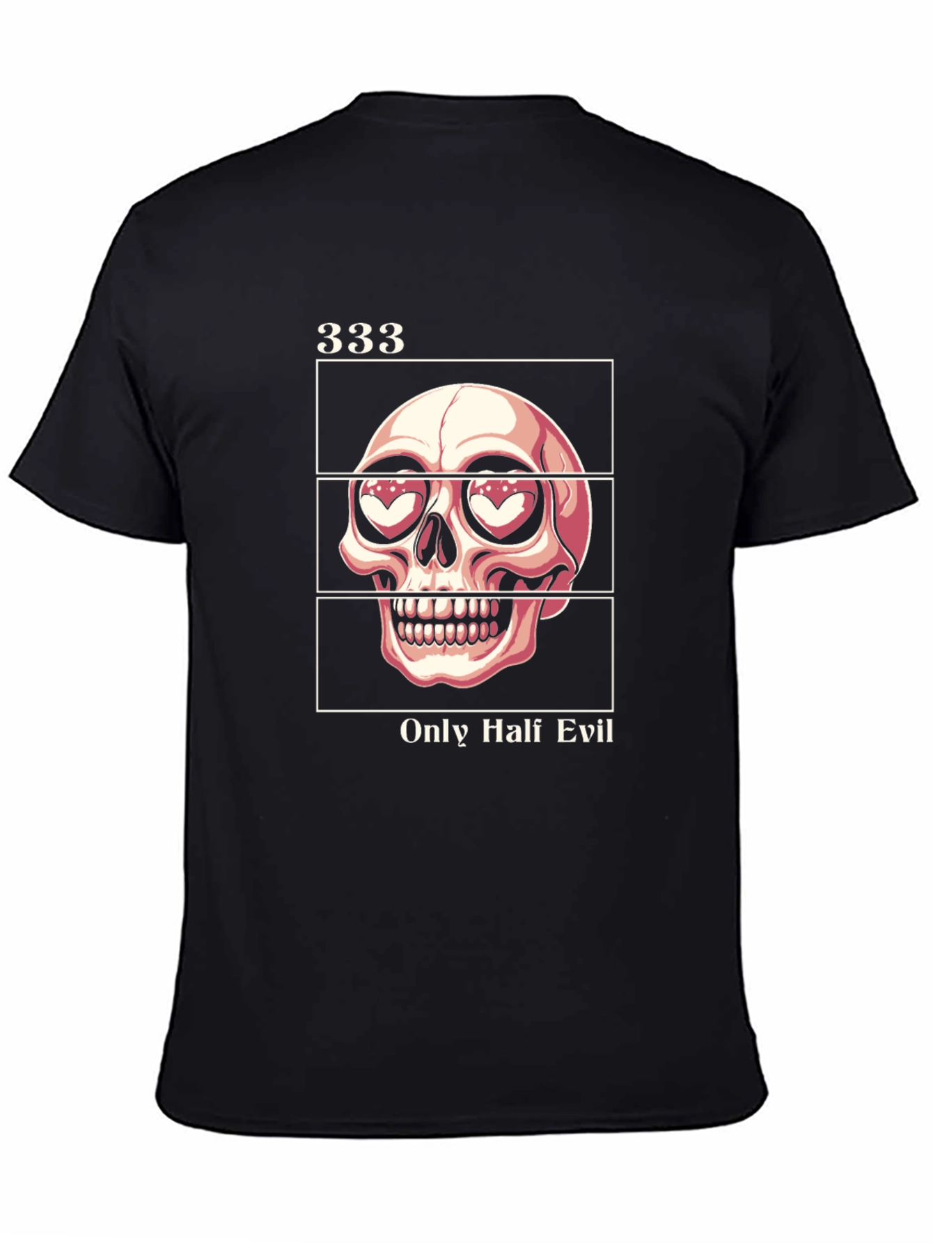 333 Only Half Evil Graphic Tee - Black