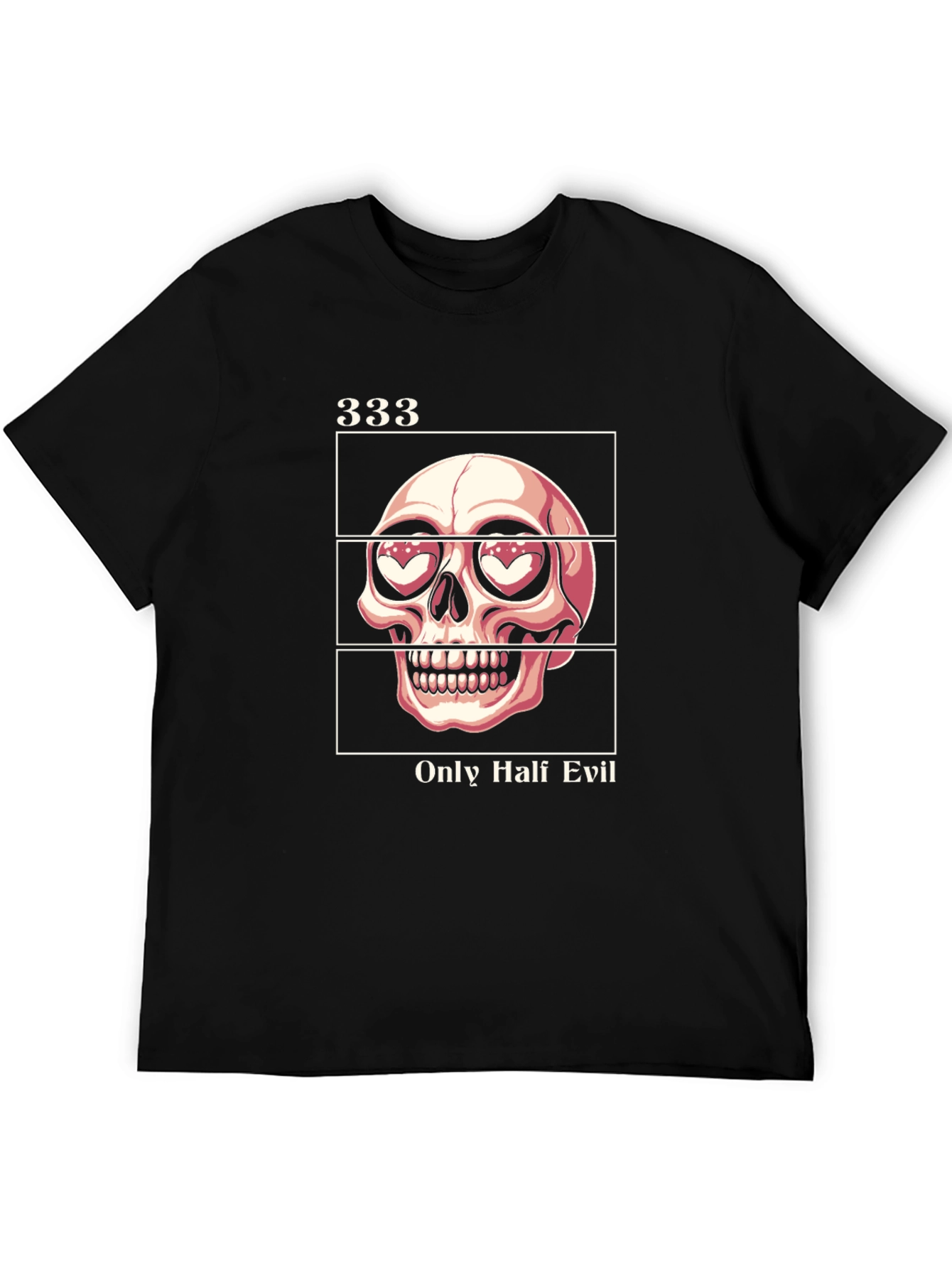 333 Only Half Evil Graphic Tee - Black