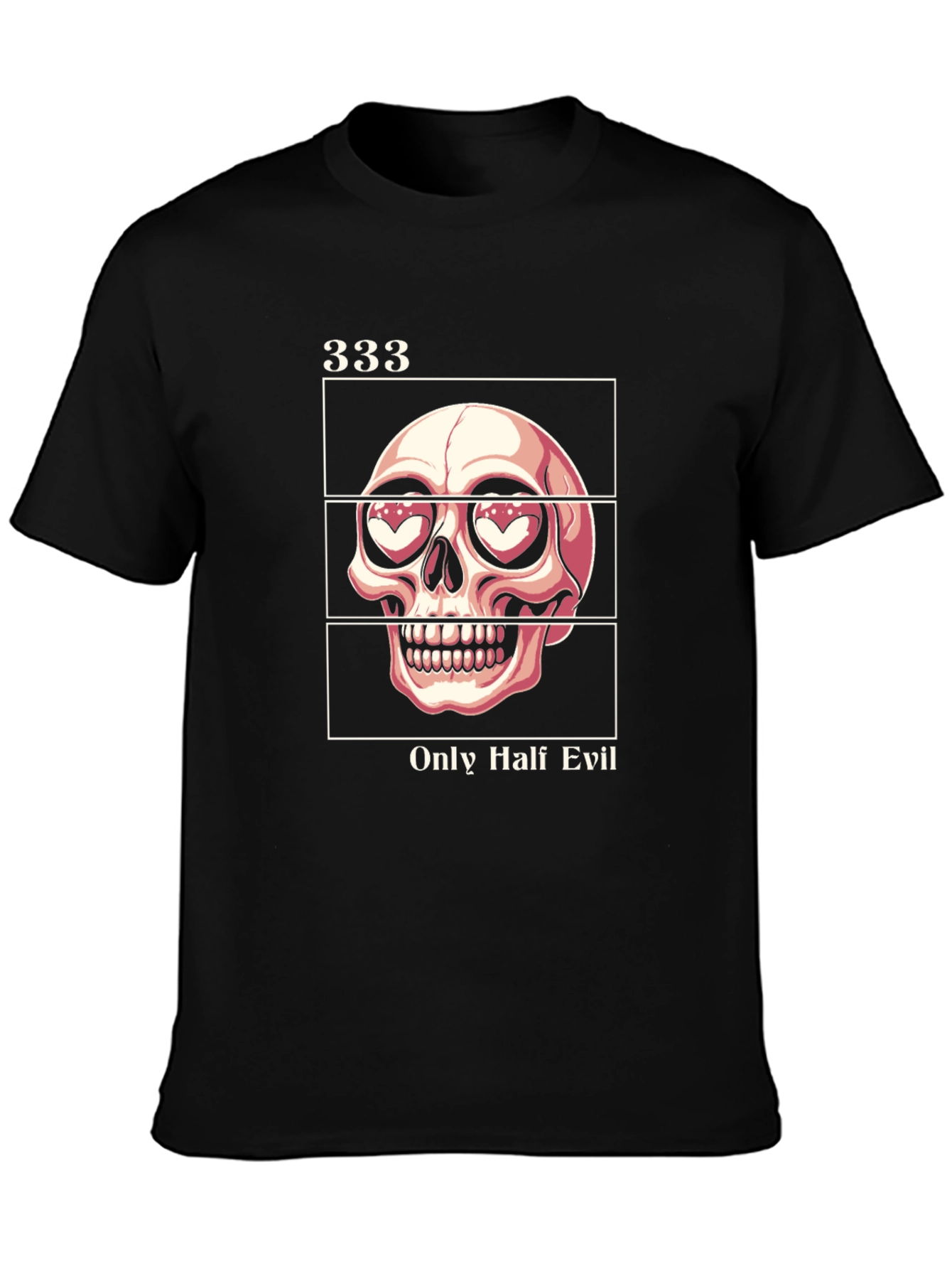 333 Only Half Evil Graphic Tee - Black