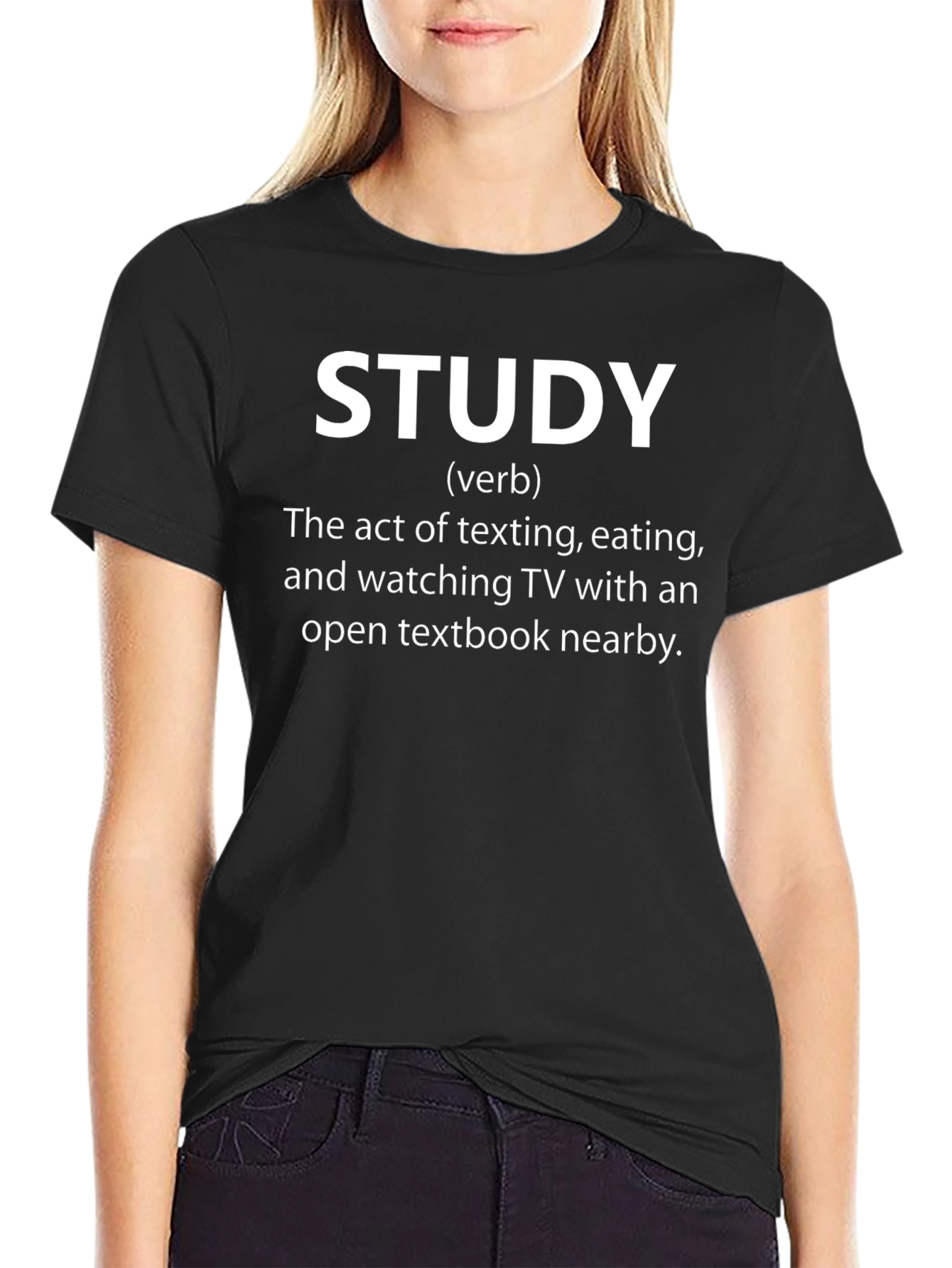 Funny Study Definition Black T-Shirt