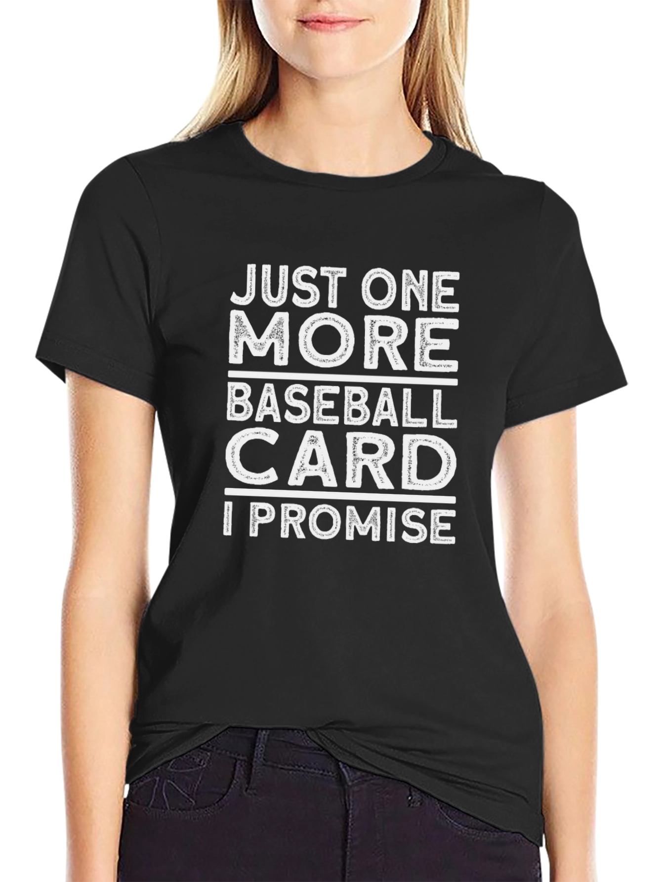 Just One More Baseball Card Graphic T-Shirt