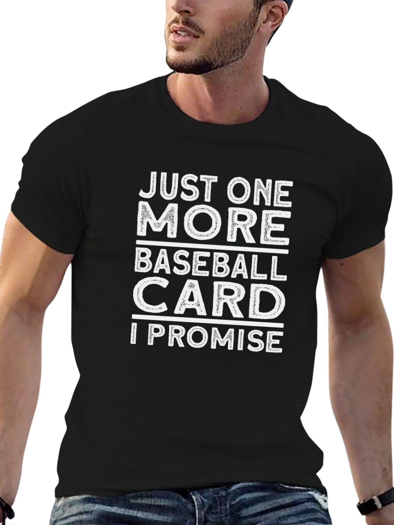 Just One More Baseball Card Graphic T-Shirt