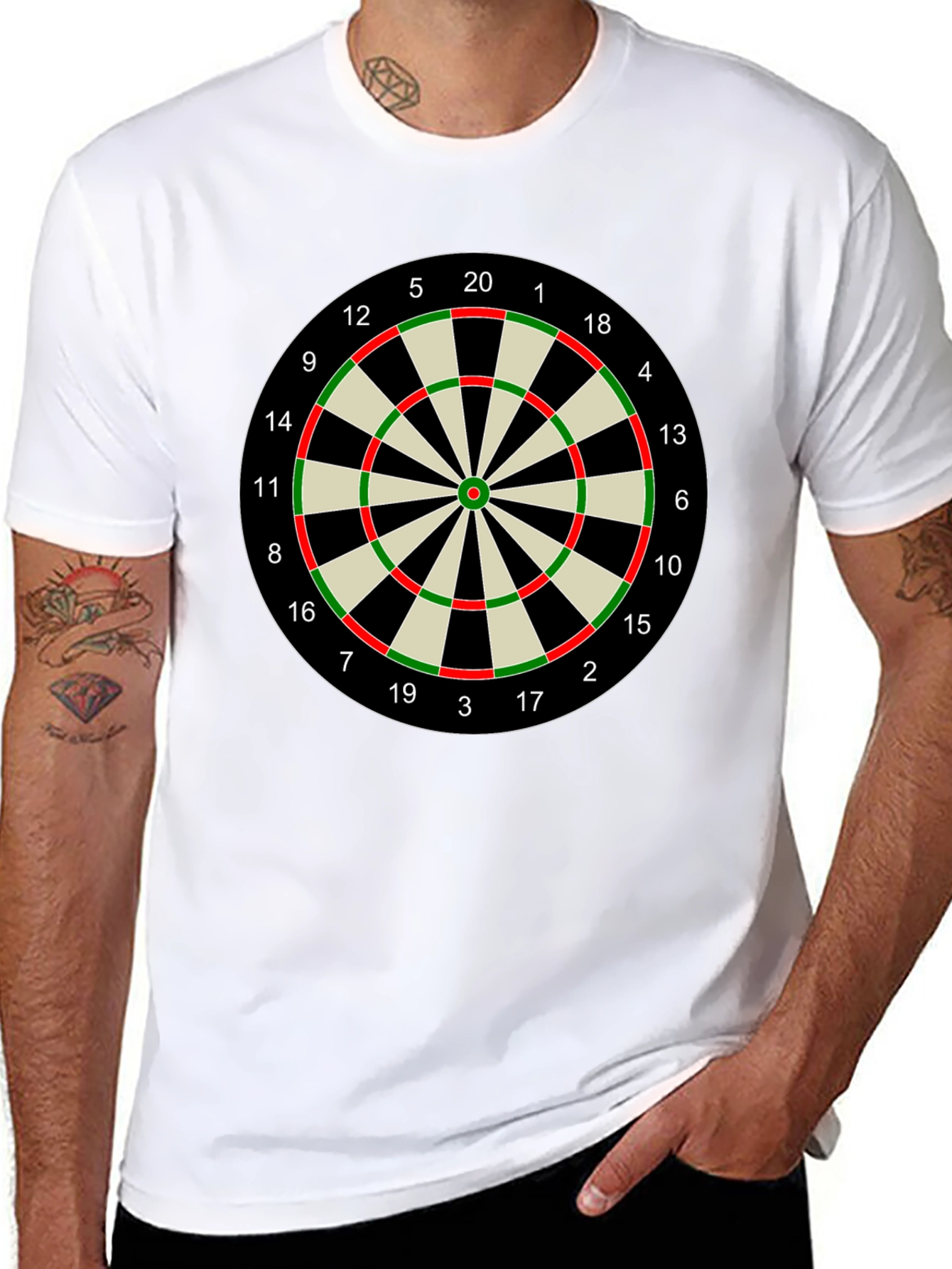 Darts Target T-Shirt - Bullseye Design