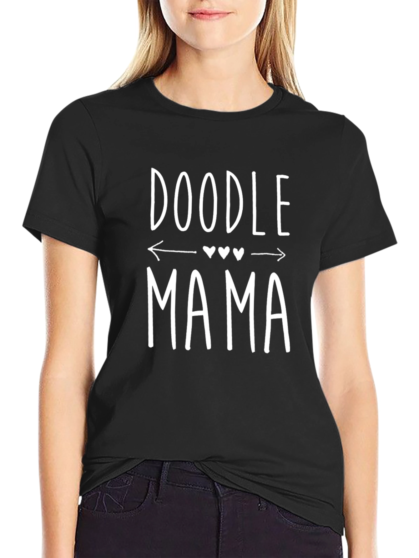 Doodle Mama Graphic T-Shirt - Black