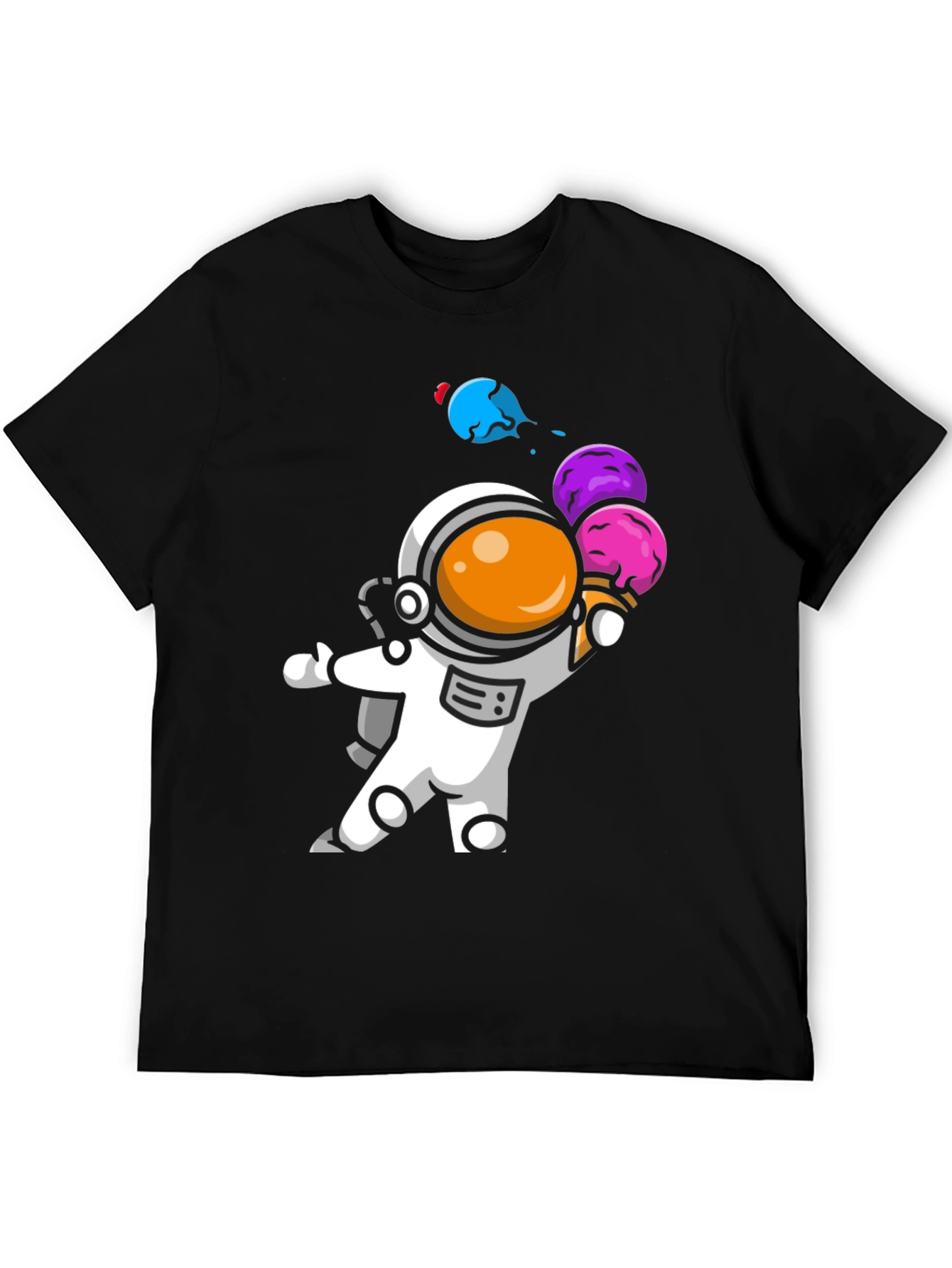 Astronaut Ice Cream Graphic T-Shirt - Unisex Design