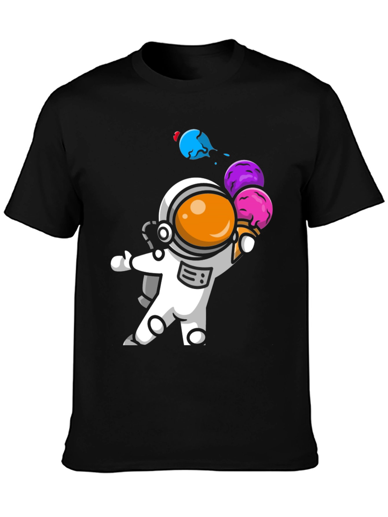 Astronaut Ice Cream Graphic T-Shirt - Unisex Design