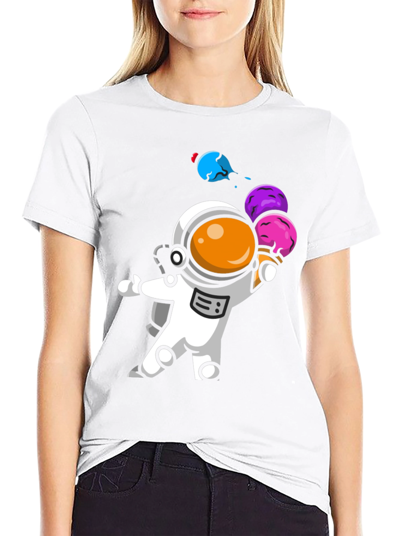 Astronaut Ice Cream Graphic T-Shirt - Unisex Design