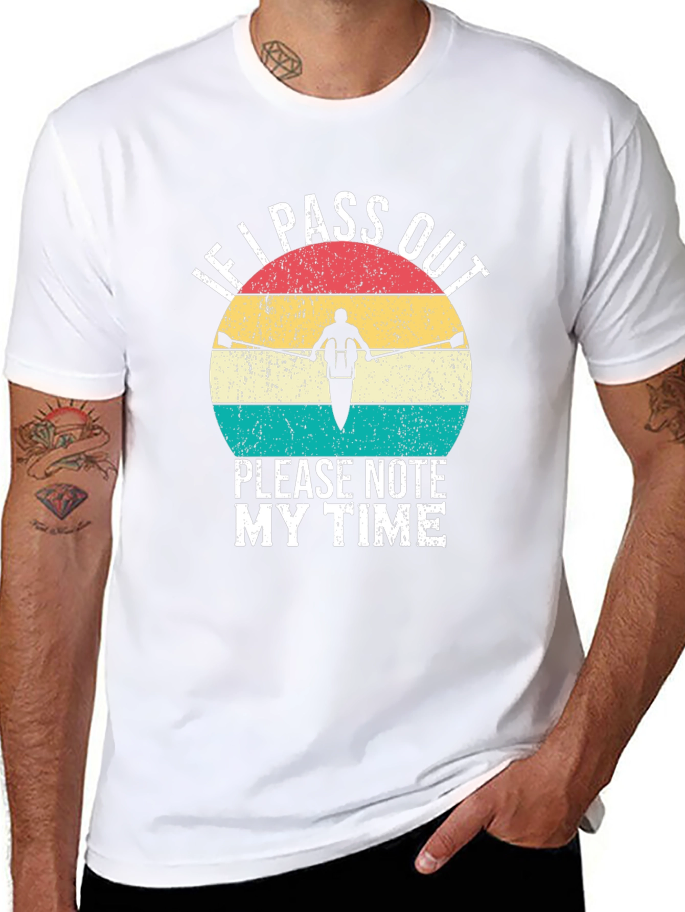 Rowing T-Shirt - Funny Note My Time Design