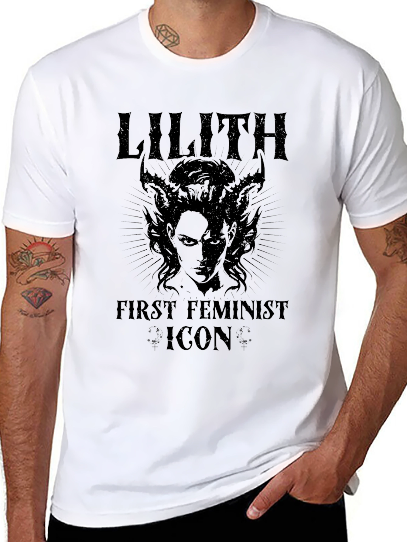 Lilith First Feminist Icon Graphic Tee - Black