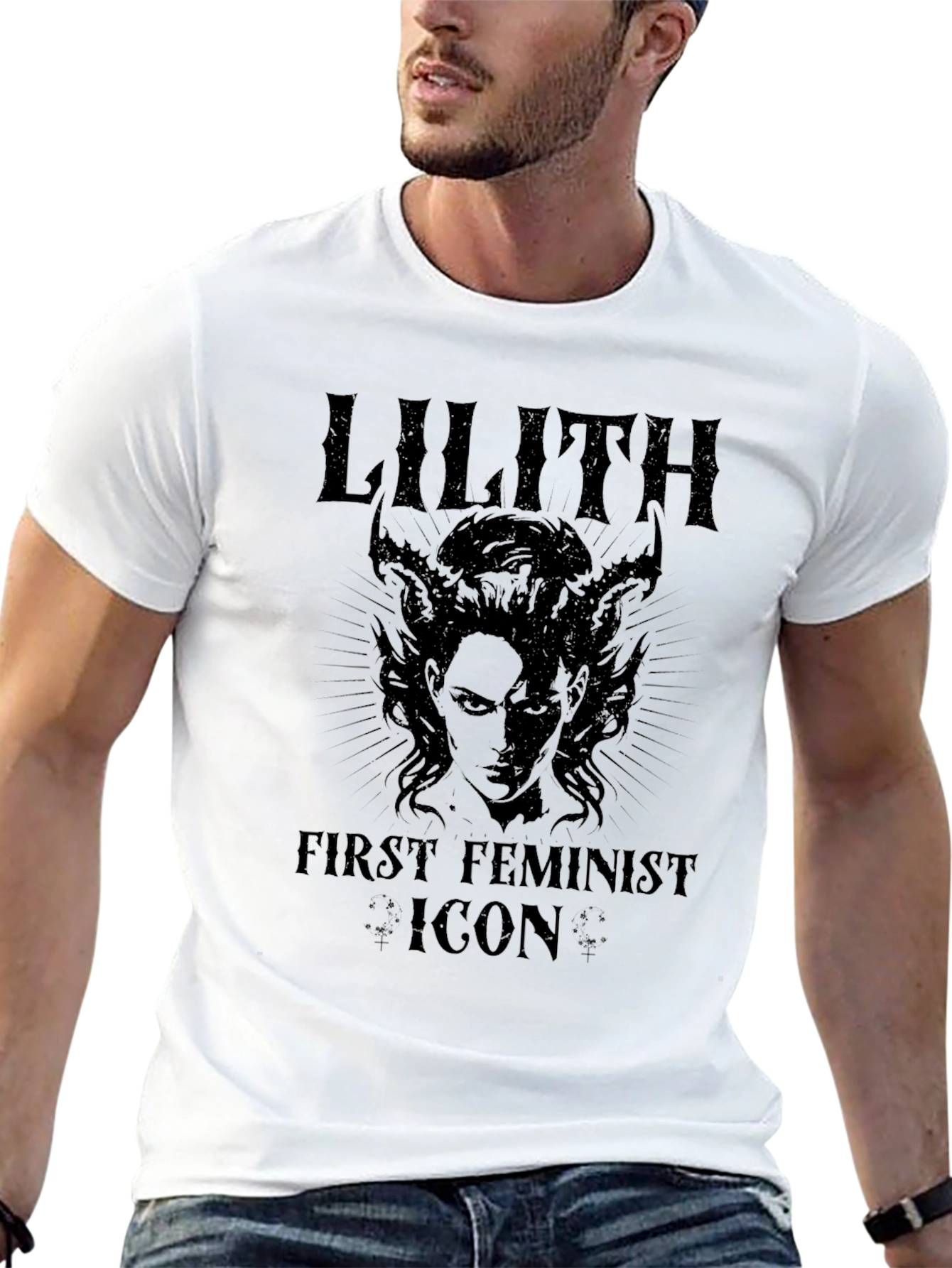 Lilith First Feminist Icon Graphic Tee - Black