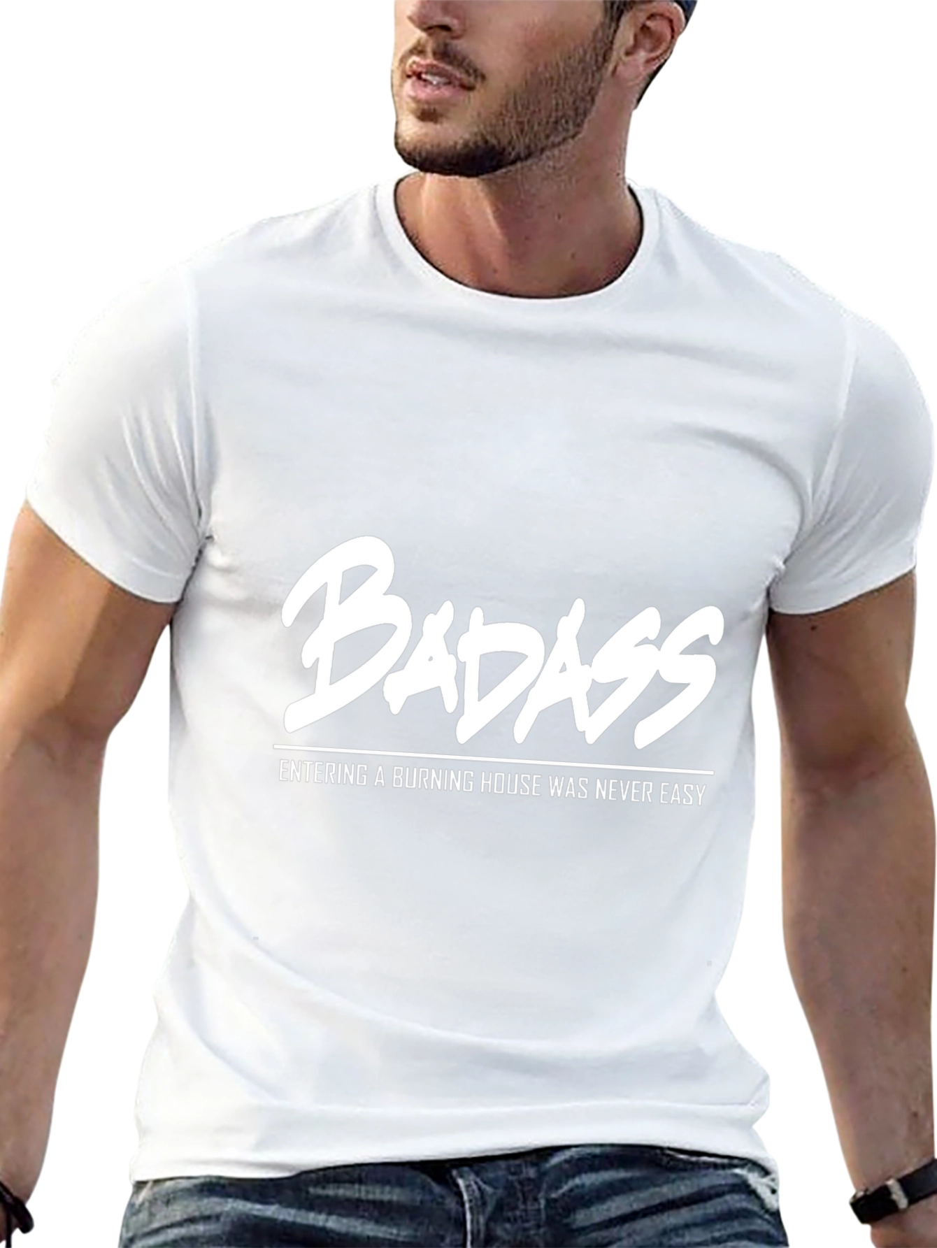 Badass Graphic Print Crew Neck T-Shirt